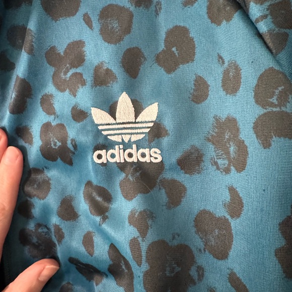 Adidas Women's Blue and Pink Bomber Jacket - Picture 3 of 4